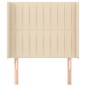 vidaXL Kopfteil mit Ohren Creme 93x16x118/128 cm Stoff vidaXL Kopfteil mit Ohren Creme 93x16x118/128 cm Stoff