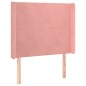 vidaXL Kopfteil mit Ohren Rosa 93x16x118/128 cm Samt