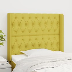 vidaXL Kopfteil mit Ohren Grün 103x16x118/128 cm Stoff
