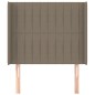 vidaXL Kopfteil mit Ohren Taupe 93x16x118/128 cm Stoff