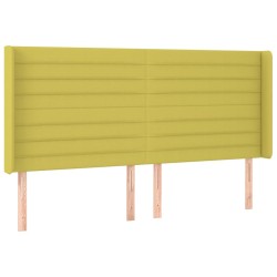 vidaXL Kopfteil mit Ohren Grün 203x16x118/128 cm Stoff
