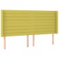 vidaXL Kopfteil mit Ohren Grün 203x16x118/128 cm Stoff