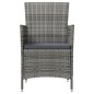 vidaXL 3-tlg. Garten-Essgruppe mit Auflagen Poly Rattan Grau vidaXL 3-tlg. Garten-Essgruppe mit Auflagen Poly Rattan Grau