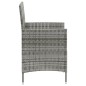 vidaXL 3-tlg. Garten-Essgruppe mit Auflagen Poly Rattan Grau vidaXL 3-tlg. Garten-Essgruppe mit Auflagen Poly Rattan Grau