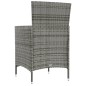 vidaXL 3-tlg. Garten-Essgruppe mit Auflagen Poly Rattan Grau vidaXL 3-tlg. Garten-Essgruppe mit Auflagen Poly Rattan Grau