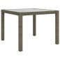 vidaXL 3-tlg. Garten-Essgruppe mit Auflagen Poly Rattan Grau vidaXL 3-tlg. Garten-Essgruppe mit Auflagen Poly Rattan Grau