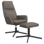 vidaXL Relaxsessel mit Hocker Hellgrau Samt vidaXL Relaxsessel mit Hocker Hellgrau Samt