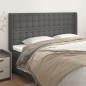 vidaXL Kopfteil mit Ohren Grau 183x16x118/128 cm Kunstleder vidaXL Kopfteil mit Ohren Grau 183x16x118/128 cm Kunstleder