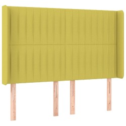 vidaXL Kopfteil mit Ohren Grün 147x16x118/128 cm Stoff