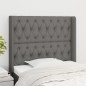 vidaXL Kopfteil mit Ohren Dunkelgrau 93x16x118/128 cm Stoff vidaXL Kopfteil mit Ohren Dunkelgrau 93x16x118/128 cm Stoff