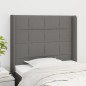 vidaXL Kopfteil mit Ohren Dunkelgrau 83x16x118/128 cm Stoff vidaXL Kopfteil mit Ohren Dunkelgrau 83x16x118/128 cm Stoff