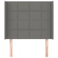 vidaXL Kopfteil mit Ohren Dunkelgrau 83x16x118/128 cm Stoff vidaXL Kopfteil mit Ohren Dunkelgrau 83x16x118/128 cm Stoff