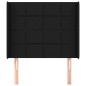 vidaXL Kopfteil mit Ohren Schwarz 83x16x118/128 cm Stoff vidaXL Kopfteil mit Ohren Schwarz 83x16x118/128 cm Stoff