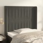 vidaXL Kopfteil mit Ohren Dunkelgrau 83x16x118/128 cm Samt vidaXL Kopfteil mit Ohren Dunkelgrau 83x16x118/128 cm Samt