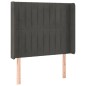 vidaXL Kopfteil mit Ohren Dunkelgrau 83x16x118/128 cm Samt vidaXL Kopfteil mit Ohren Dunkelgrau 83x16x118/128 cm Samt
