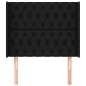vidaXL Kopfteil mit Ohren Schwarz 103x16x118/128 cm Stoff vidaXL Kopfteil mit Ohren Schwarz 103x16x118/128 cm Stoff