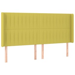 vidaXL Kopfteil mit Ohren Grün 163x16x118/128 cm Stoff