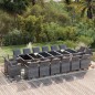 vidaXL 17-tlg. Garten-Essgruppe mit Kissen Poly Rattan Grau vidaXL 17-tlg. Garten-Essgruppe mit Kissen Poly Rattan Grau