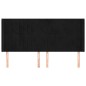 vidaXL Kopfteil mit Ohren Schwarz 203x16x118/128 cm Samt