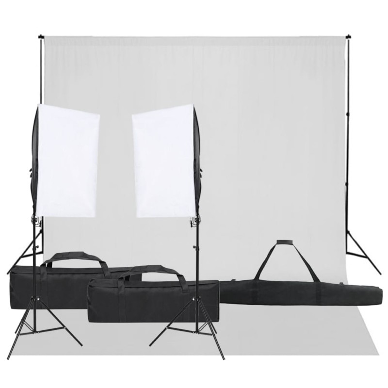 vidaXL Fotostudio-Set mit Beleuchtung und Hintergrund vidaXL Fotostudio-Set mit Beleuchtung und Hintergrund