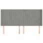 vidaXL Kopfteil mit Ohren Hellgrau 203x16x118/128 cm Samt vidaXL Kopfteil mit Ohren Hellgrau 203x16x118/128 cm Samt