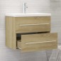 vidaXL Waschbeckenunterschrank Einbaubecken Sonoma-Eiche Holzwerkstoff vidaXL Waschbeckenunterschrank Einbaubecken Sonoma-Eiche Holzwerkstoff