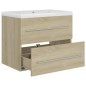 vidaXL Waschbeckenunterschrank Einbaubecken Sonoma-Eiche Holzwerkstoff vidaXL Waschbeckenunterschrank Einbaubecken Sonoma-Eiche Holzwerkstoff