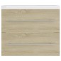 vidaXL Waschbeckenunterschrank Einbaubecken Sonoma-Eiche Holzwerkstoff vidaXL Waschbeckenunterschrank Einbaubecken Sonoma-Eiche Holzwerkstoff