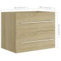 vidaXL Waschbeckenunterschrank Einbaubecken Sonoma-Eiche Holzwerkstoff vidaXL Waschbeckenunterschrank Einbaubecken Sonoma-Eiche Holzwerkstoff