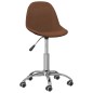 Esszimmerstühle 2 Stk. Drehbar Braun Stoff Esszimmerstühle 2 Stk. Drehbar Braun Stoff
