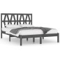 vidaXL Massivholzbett Grau Kiefer 140x190 cm vidaXL Massivholzbett Grau Kiefer 140x190 cm