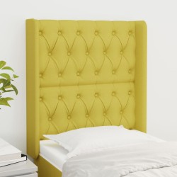 vidaXL Kopfteil mit Ohren Grün 83x16x118/128 cm Stoff