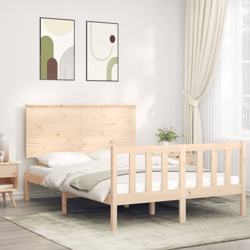 Massivholzbett mit Kopfteil Massivholzbett mit Kopfteil