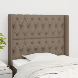 vidaXL Kopfteil mit Ohren Taupe 103x16x118/128 cm Stoff