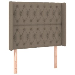 vidaXL Kopfteil mit Ohren Taupe 103x16x118/128 cm Stoff