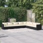 vidaXL 8-tlg. Garten-Lounge-Set mit Kissen Poly Rattan Schwarz vidaXL 8-tlg. Garten-Lounge-Set mit Kissen Poly Rattan Schwarz