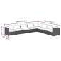 vidaXL 8-tlg. Garten-Lounge-Set mit Kissen Poly Rattan Schwarz vidaXL 8-tlg. Garten-Lounge-Set mit Kissen Poly Rattan Schwarz