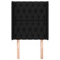 vidaXL Kopfteil mit Ohren Schwarz 83x16x118/128 cm Stoff vidaXL Kopfteil mit Ohren Schwarz 83x16x118/128 cm Stoff