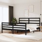 vidaXL Massivholzbett Schwarz Kiefer 180x200 cm vidaXL Massivholzbett Schwarz Kiefer 180x200 cm