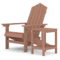 vidaXL Adirondack-Gartenstuhl mit Tisch HDPE Braun vidaXL Adirondack-Gartenstuhl mit Tisch HDPE Braun