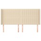 vidaXL Kopfteil mit Ohren Creme 183x16x118/128 cm Stoff vidaXL Kopfteil mit Ohren Creme 183x16x118/128 cm Stoff