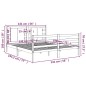 vidaXL Massivholzbett Grau Kiefer 135x190 cm vidaXL Massivholzbett Grau Kiefer 135x190 cm