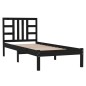 vidaXL Massivholzbett Schwarz 100x200 cm vidaXL Massivholzbett Schwarz 100x200 cm