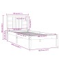 vidaXL Massivholzbett Schwarz 100x200 cm vidaXL Massivholzbett Schwarz 100x200 cm