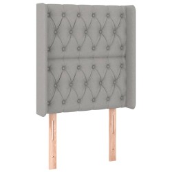 vidaXL Kopfteil mit Ohren Hellgrau 83x16x118/128 cm Stoff
