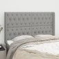 vidaXL Kopfteil mit Ohren Hellgrau 163x16x118/128 cm Stoff vidaXL Kopfteil mit Ohren Hellgrau 163x16x118/128 cm Stoff