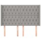 vidaXL Kopfteil mit Ohren Hellgrau 163x16x118/128 cm Stoff vidaXL Kopfteil mit Ohren Hellgrau 163x16x118/128 cm Stoff