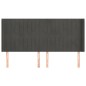 vidaXL Kopfteil mit Ohren Dunkelgrau 203x16x118/128 cm Samt vidaXL Kopfteil mit Ohren Dunkelgrau 203x16x118/128 cm Samt