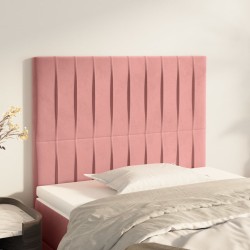 vidaXL Kopfteile 2 Stk. Rosa 80x5x78/88 cm Samt