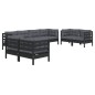 vidaXL 8-tlg. Garten-Lounge-Set mit Kissen Kiefer Massivholz vidaXL 8-tlg. Garten-Lounge-Set mit Kissen Kiefer Massivholz